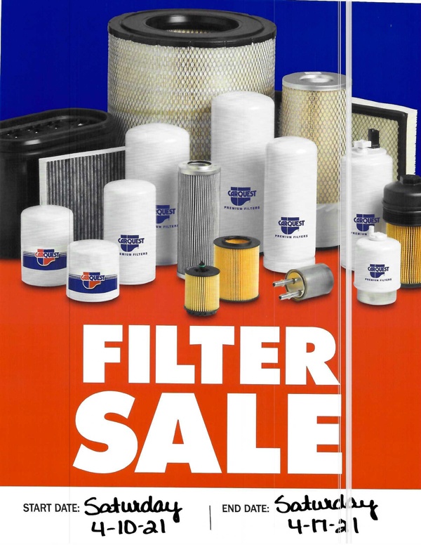 2021 Spring Filter Sale at Odenville Auto Parts & the Man Store just in time to get your car or truck in tip top shape for spring & summer vacation